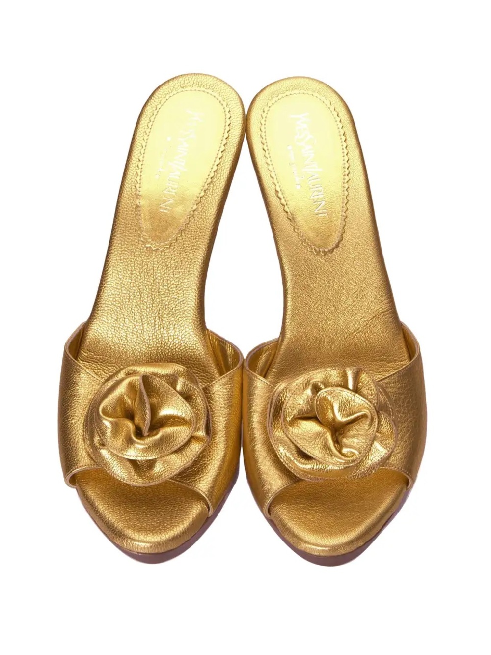 Yves Saint Laurent
Leather Ruffle Embellishment Slides